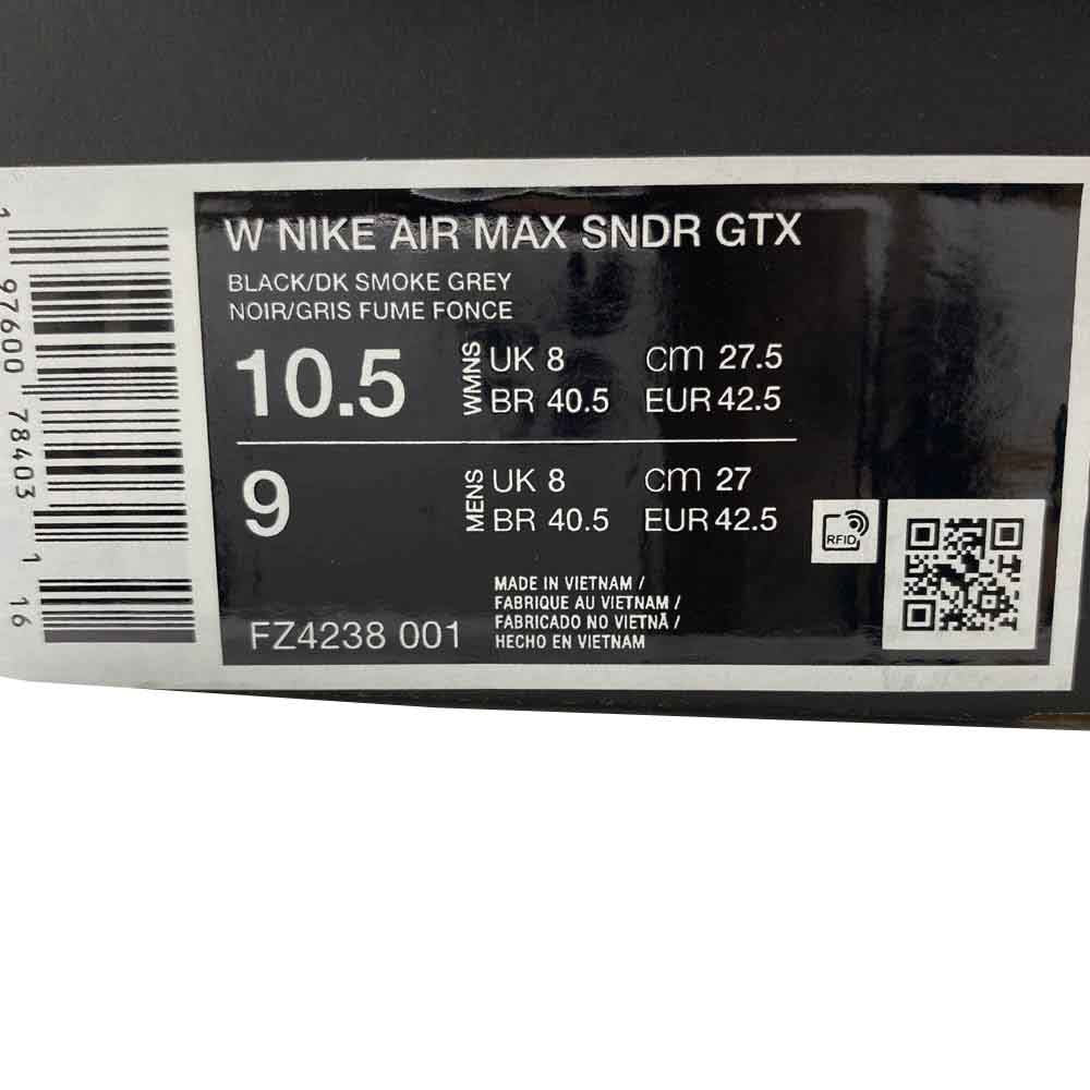 NIKE ナイキ FZ4238-001 Air Max SNDR GORE-TEX and Dark Smoke Grey ウィメンズ エア マックス サンダー ゴアテックス スニーカー フェイクバスターズ鑑定済 ブラック系 27.5cm【中古】 - Image 7