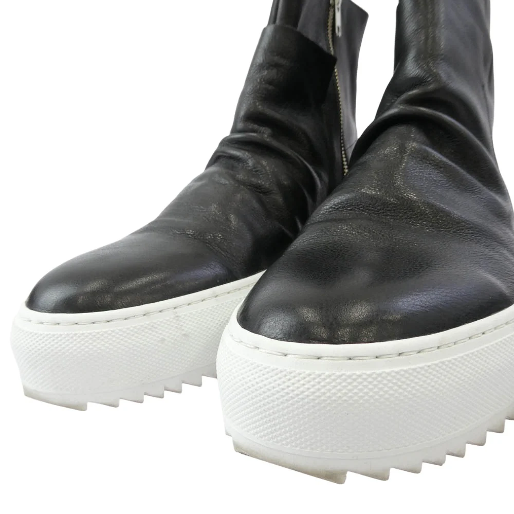 alfredoBANNISTER アルフレッドバニスター BN06/5247-10-06030-1-4 サイドジップ ドレープ ハイカット スニーカー ブラック系 42【中古】 - Image 4