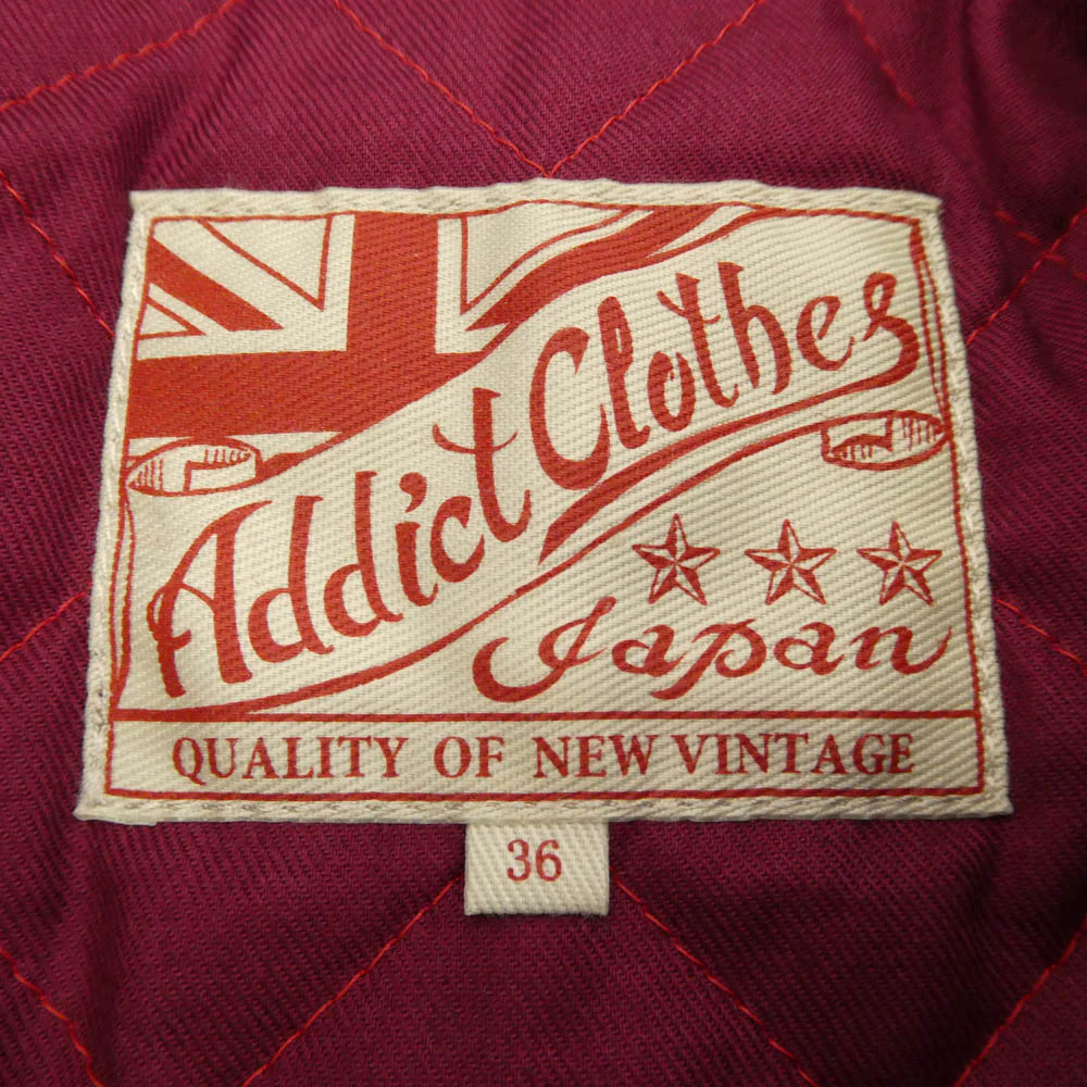 ADDICT CLOTHES アディクトクローズ AD-01 CENTER-ZIP JACKET SHEEP シープスキン シングル ライダース ジャケット ブルー系 36【新古品】【未使用】【中古】 - Image 5