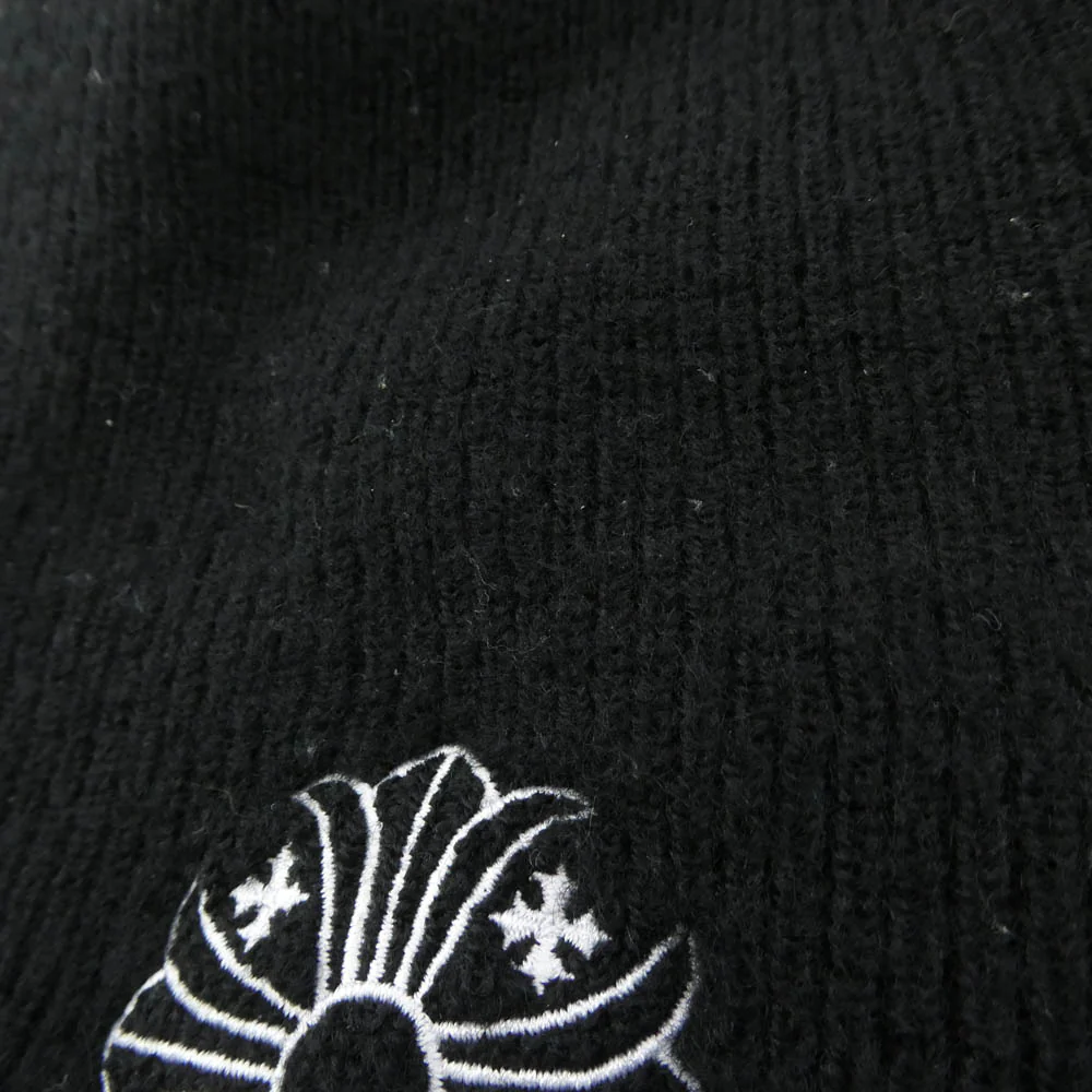 CHROME HEARTS クロムハーツ（原本無） WOOL WATCH CAP CHプラス刺繍 ウール ビーニー ニットキャップ ブラック系【中古】 - Image 6