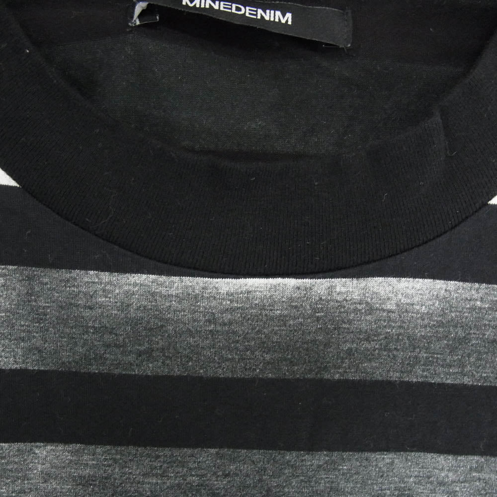 MINEDENIM マインデニム 25SS 2503-4001-98-L2 Seepage Border Crewneck 半袖 Tシャツ ブラック系 L【中古】 - Image 3