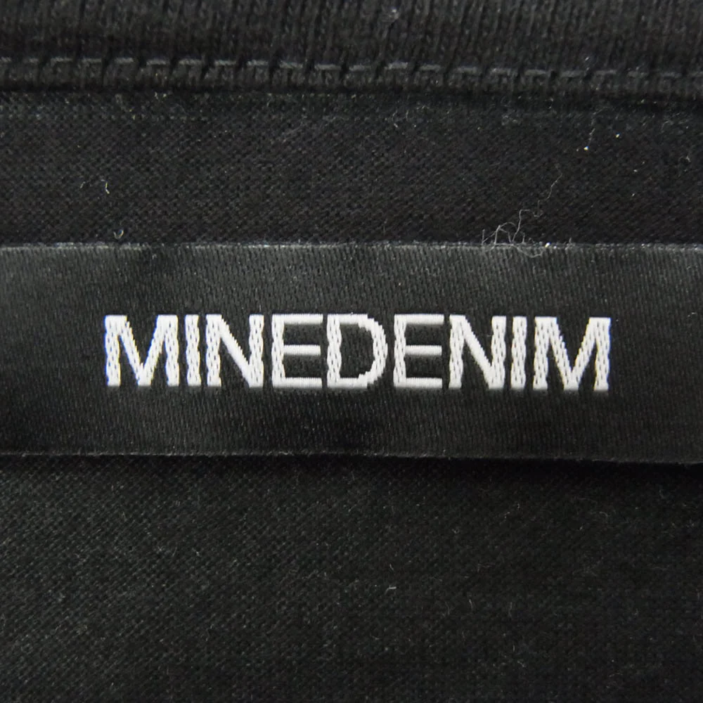 MINEDENIM マインデニム 25SS 2503-4001-98-L2 Seepage Border Crewneck 半袖 Tシャツ ブラック系 L【中古】 - Image 4