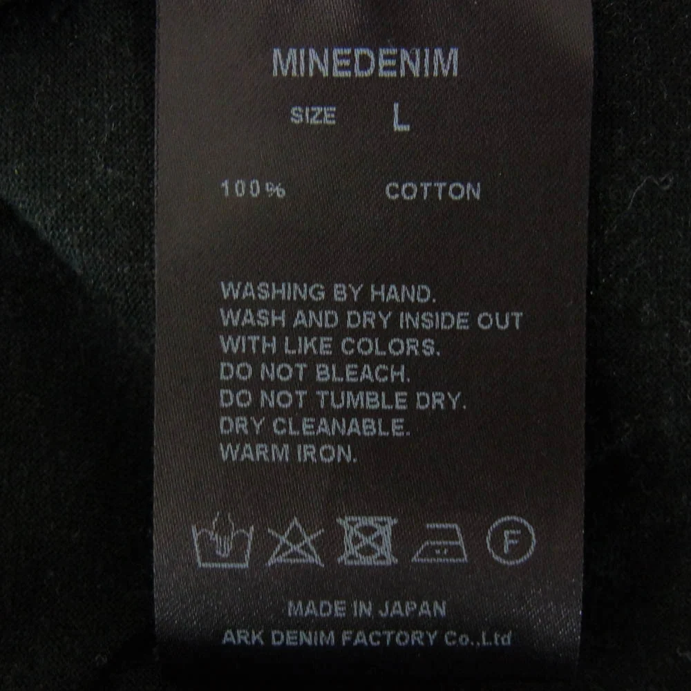 MINEDENIM マインデニム 25SS 2503-4001-98-L2 Seepage Border Crewneck 半袖 Tシャツ ブラック系 L【中古】 - Image 5