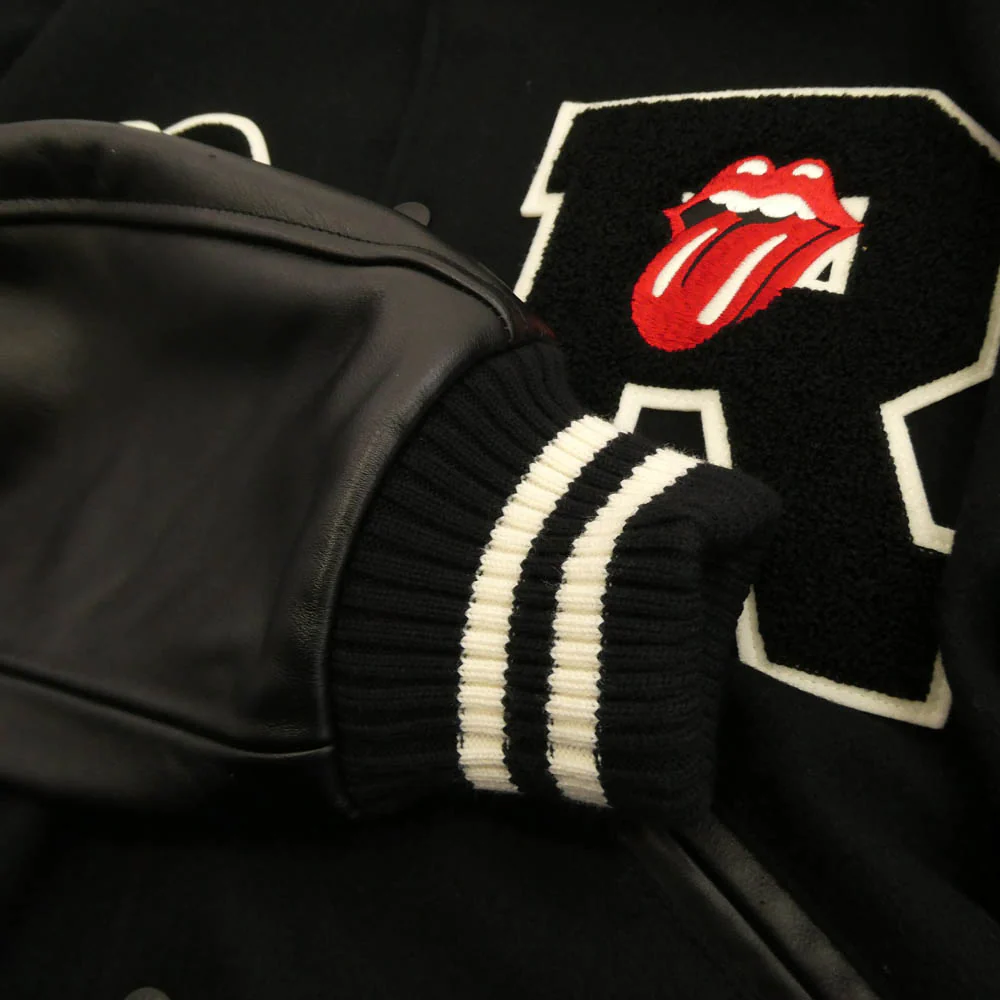 HYSTERIC GLAMOUR ヒステリックグラマー 24AW 02243AB19 THE ROLLING STONES HYS LOVES 1975 US TOUR 刺繍 スタジャン ブラック系 XL【美品】【中古】 - Image 4
