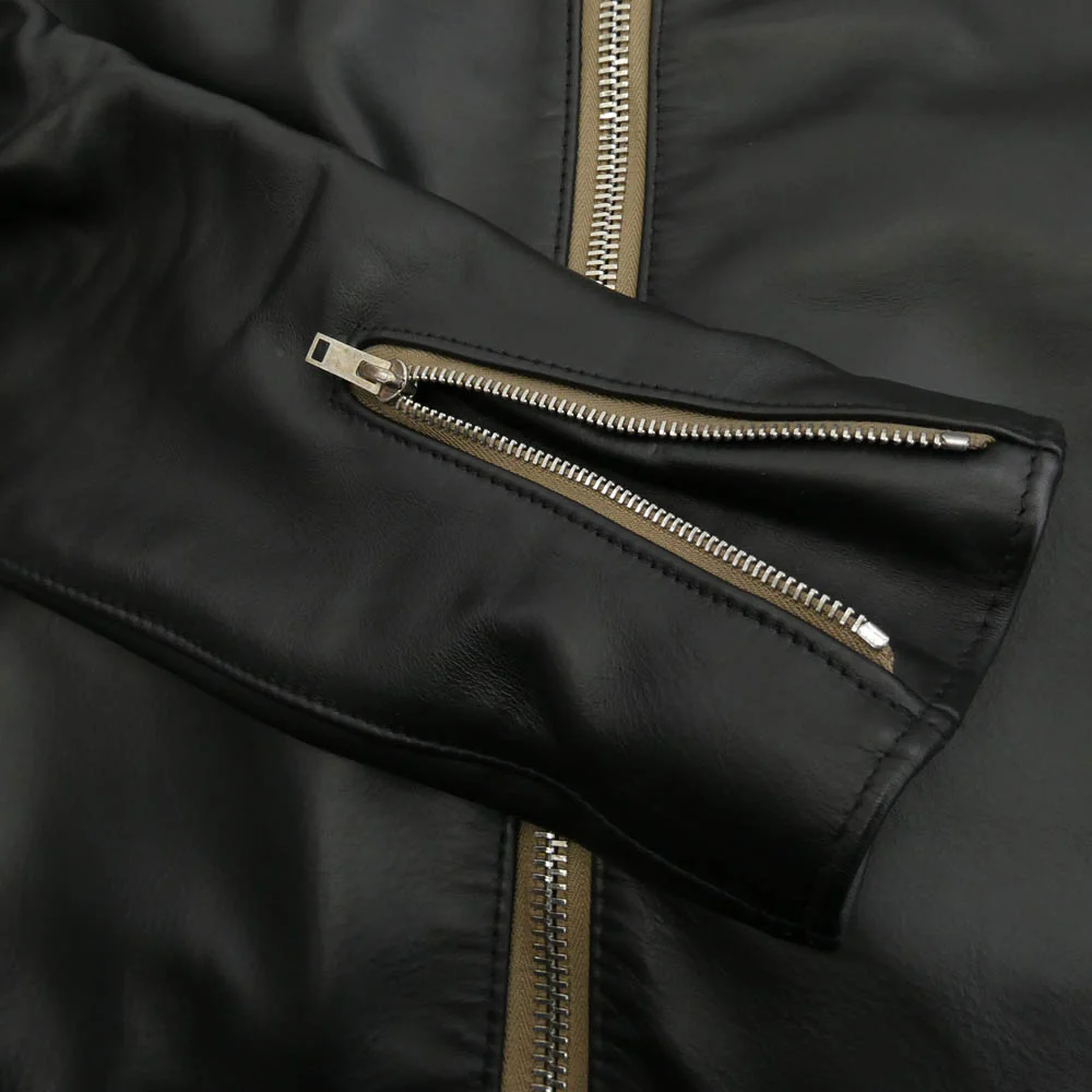 Lewis Leathers ルイスレザー 550T Nebraska ネブラスカ タイトフィット 裏地タータンチェック シングルライダース レザージャケット ブラック系 40【美品】【中古】 - Image 4