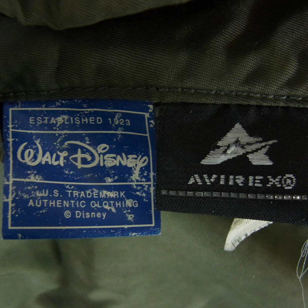 AVIREX アヴィレックス Disney ディズニー ミッキー MA-1 フライトジャケット カーキ系 M【中古】 - Image 6