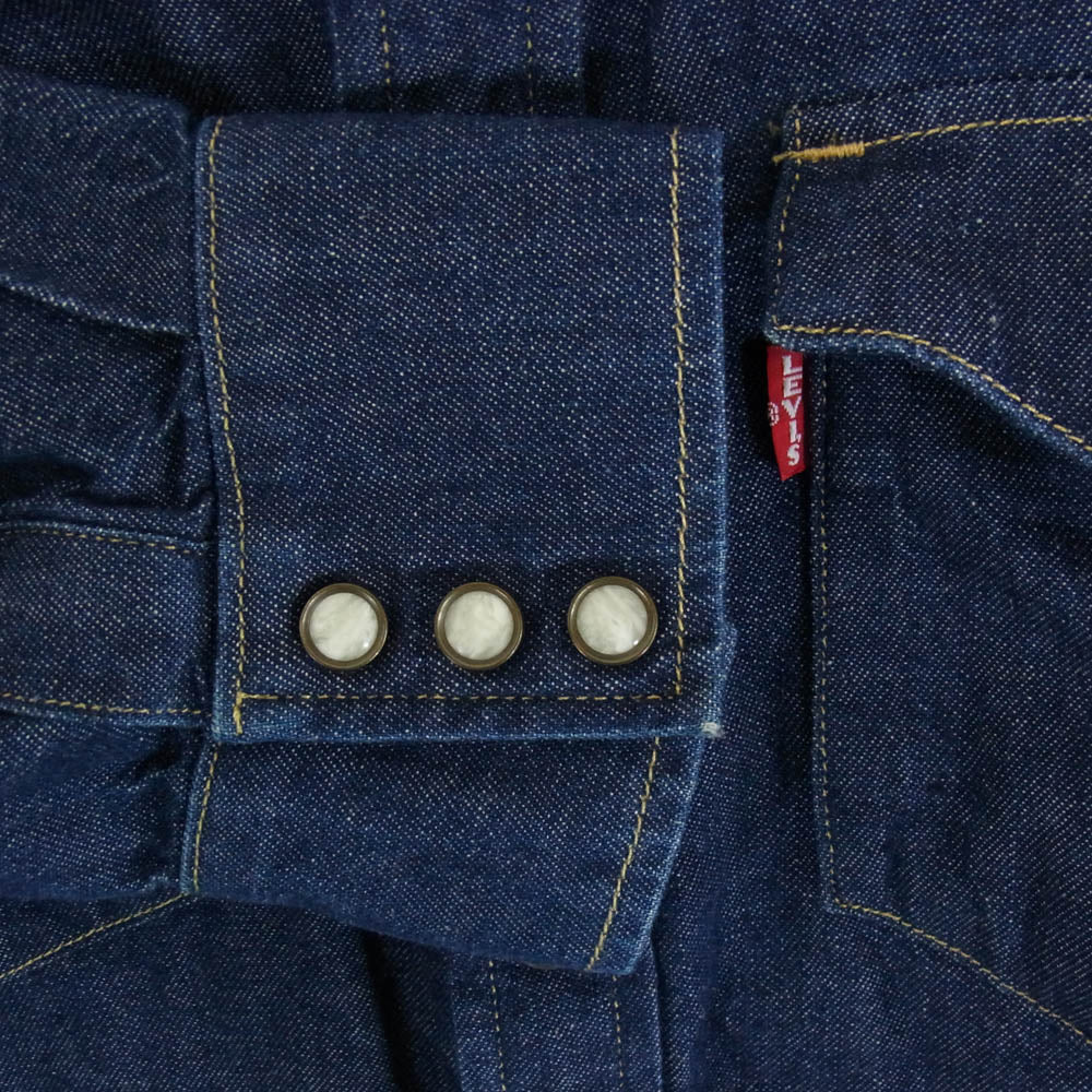 FACETASM ファセッタズム YA-SH-U07 × Levi’s リーバイス RIB SAWTOOTH WEATERN SHIRT ウエスタン デニム シャツ インディゴブルー系 L【中古】 - Image 4