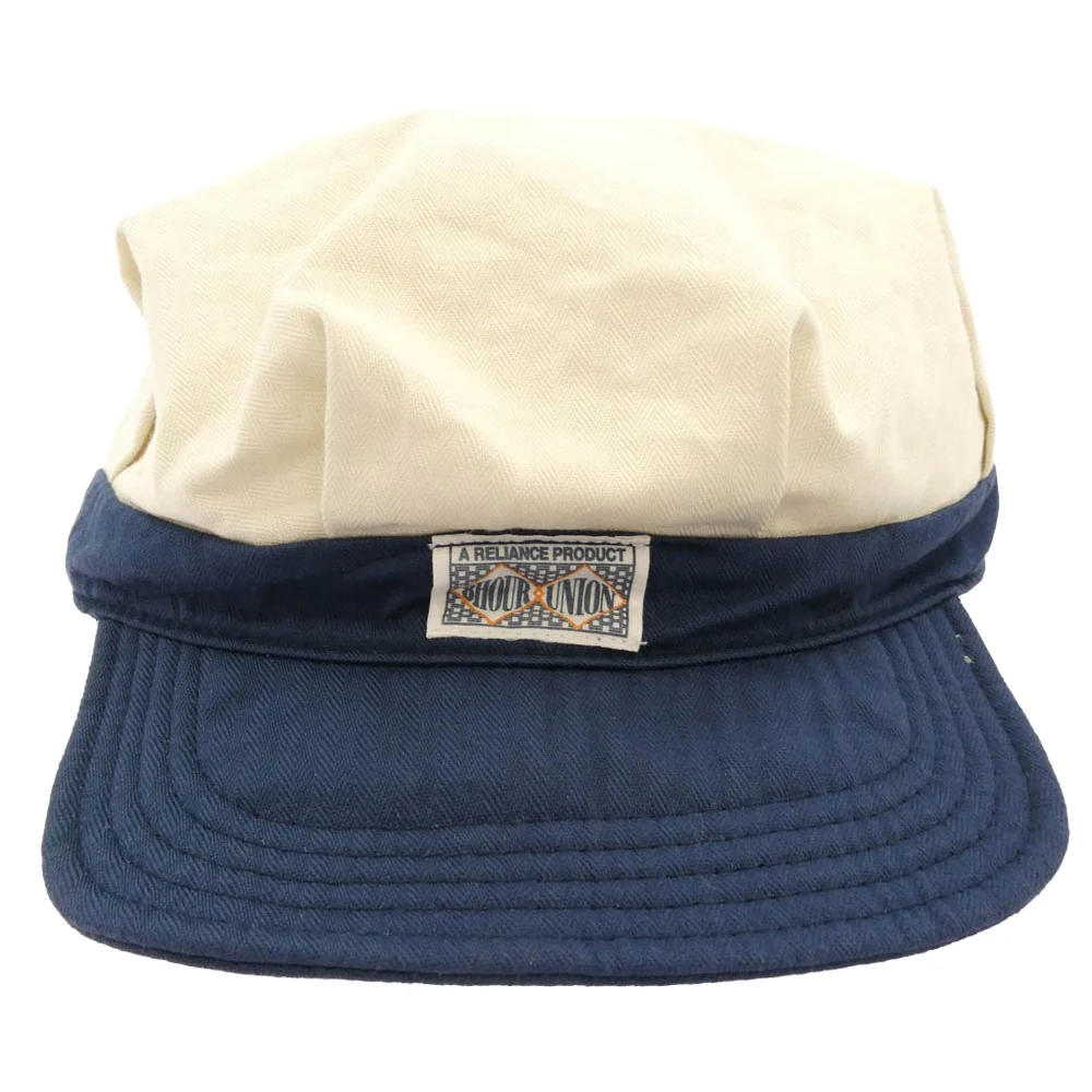 The REAL McCOY'S ザリアルマッコイズ 8HU WORK CAP ワーク キャップ 帽子 ホワイト系 ネイビー系 7 3/4【中古】 - Image 4