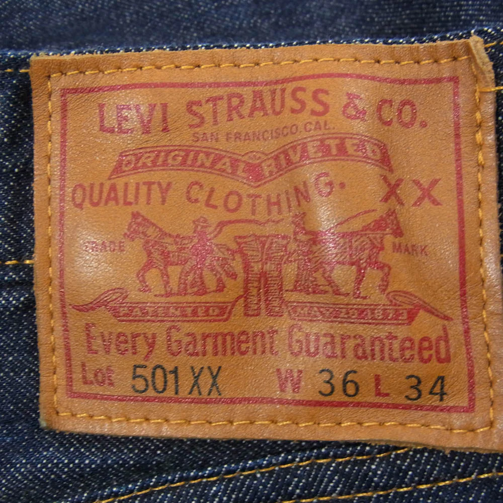 Levi's リーバイス 501XX 1947年 復刻 赤耳 ビッグE 裏刻印3015 デニム パンツ インディゴブルー系 36【中古】 - Image 3