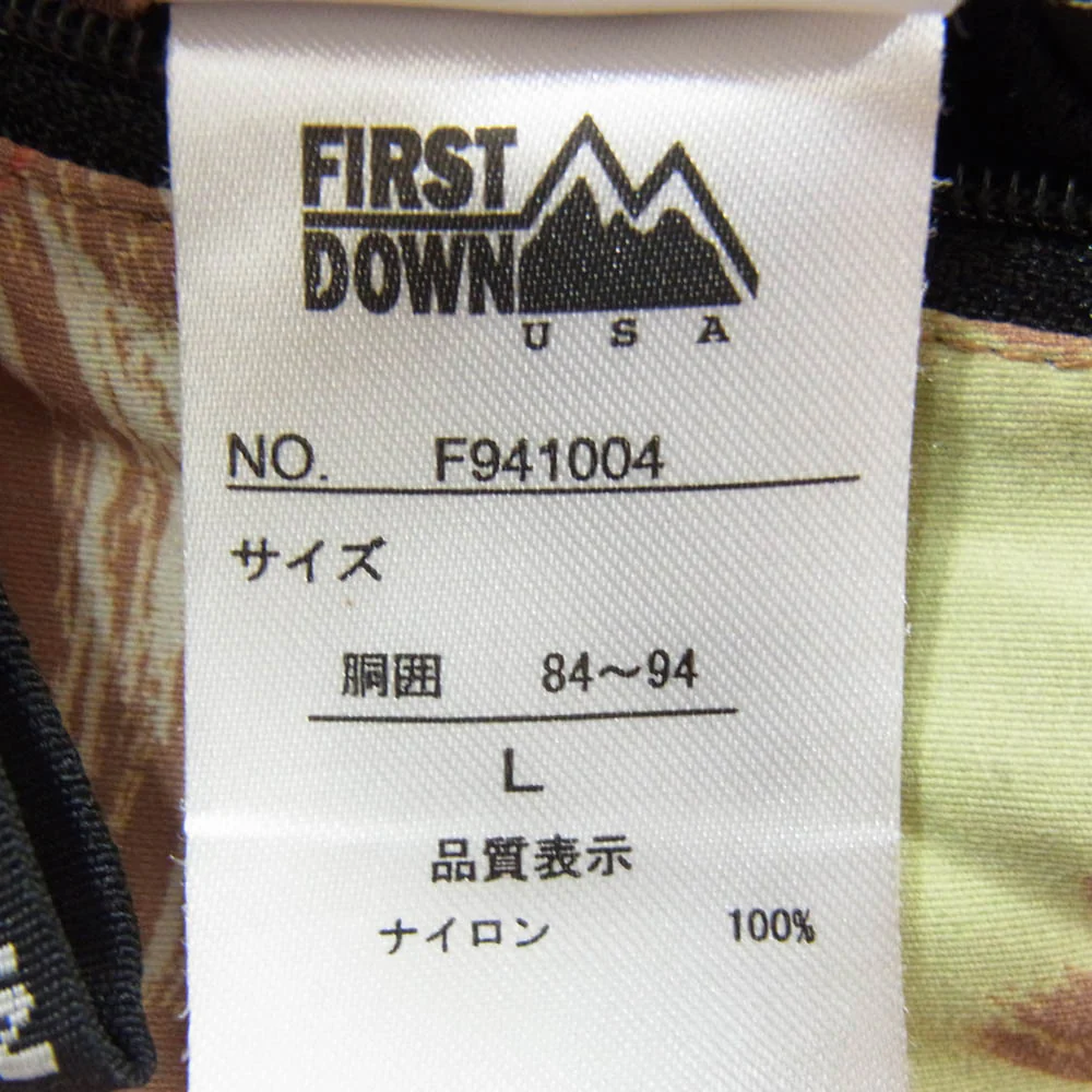 FIRST DOWN ファーストダウン F941004 総柄 ナイロン イージーパンツ マルチカラー系 L【中古】 - Image 4