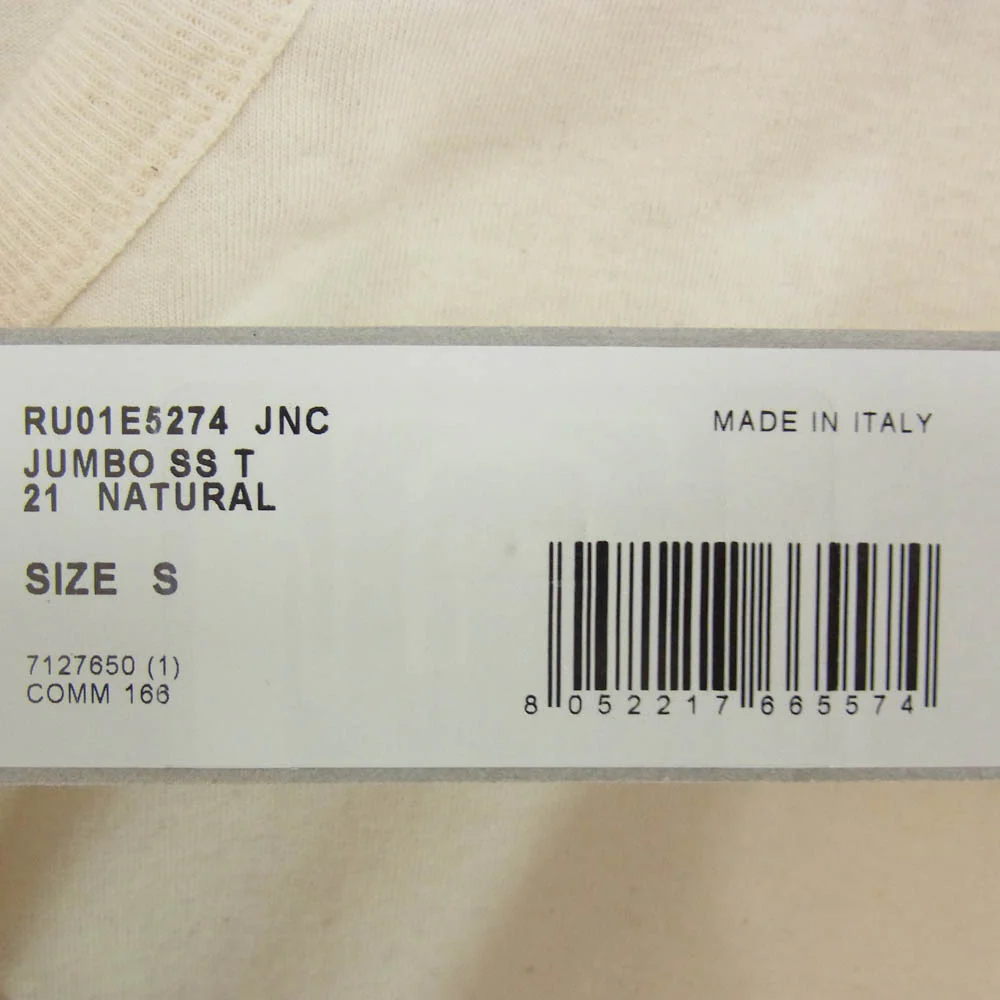 Rick Owens リックオウエンス 25SS RU01E5274-JNC Jumbo SS T-Shirt ハリウッド ジャンボ 半袖 オーバーサイズ Tシャツ オフホワイト系 S【中古】 - Image 5