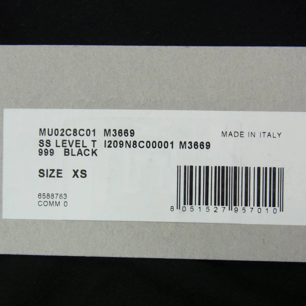 Rick Owens リックオウエンス I209N8C00001 SS LEVEL T-SHIRT モンクレール プリント 半袖 レベル Tシャツ ブラック系 S【中古】 - Image 6