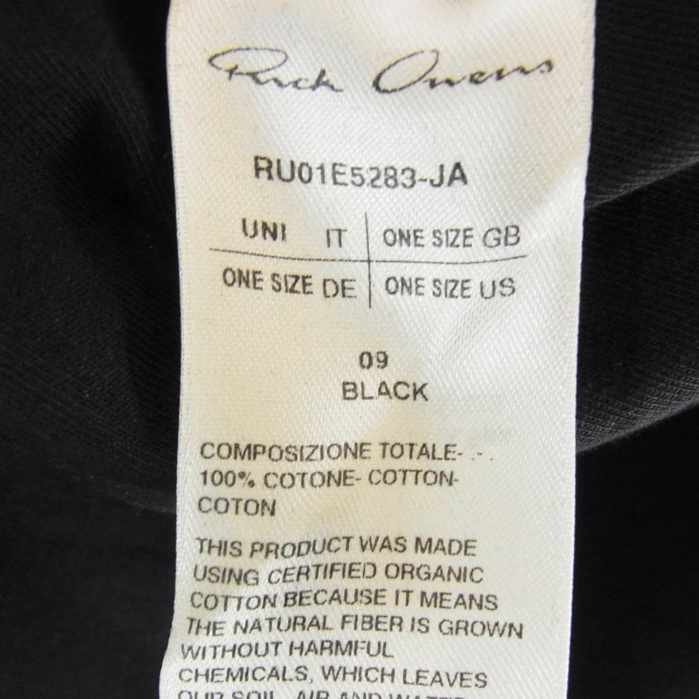 Rick Owens リックオウエンス 25SS RU01E5283-JA TOMMT-T トミー オーバーサイズ 半袖 Tシャツ ブラック系 ONE SIZE【中古】 - Image 7