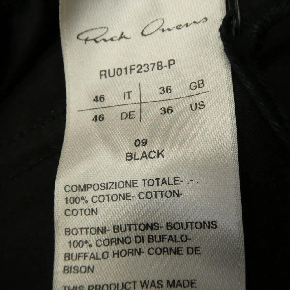 Rick Owens リックオウエンス 26SS RU01F2378-P Dietrich Drawstring Pants ディートリヒ ドローストリング パンツ ブラック系 46【中古】 - Image 5