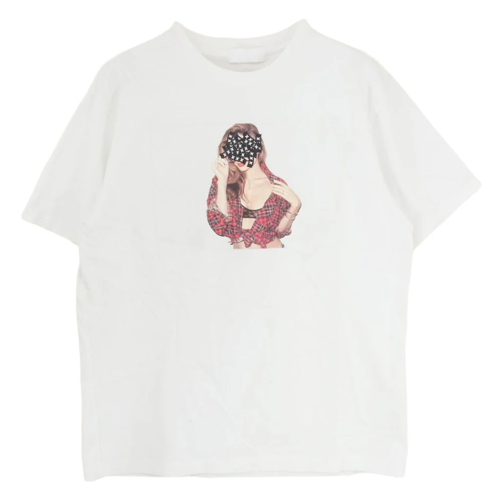 GOD SELECTION XXX ゴッドセレクション Miranda Kerr S/S Tee ミランダ・カー プリント クルーネック 半袖 Tシャツ ホワイト系 S【中古】