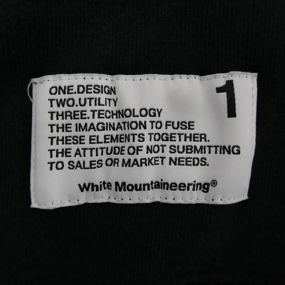 WHITE MOUNTAINEERING ホワイトマウンテニアリング ×Loop WHEELER ループ ウィラー logo printed HOODIE ロゴプリント フーディ パーカー ブラック系 M【中古】 - Image 5
