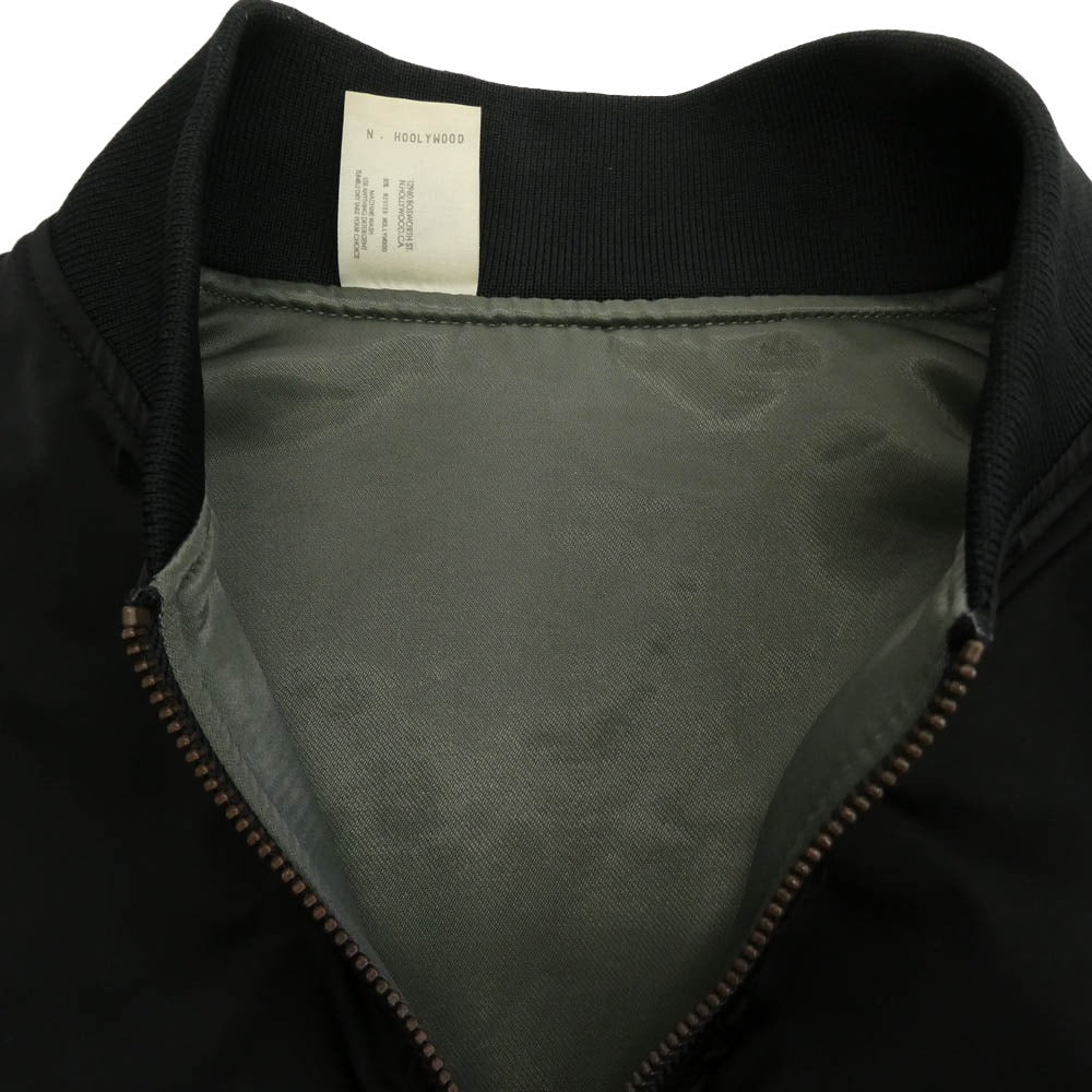 N.HOOLYWOOD エヌハリウッド 17SS 971-BL02 L-2B JACKET SPECIAL フライト ジャケット ブルゾン ブラック系 38【中古】 - Image 3