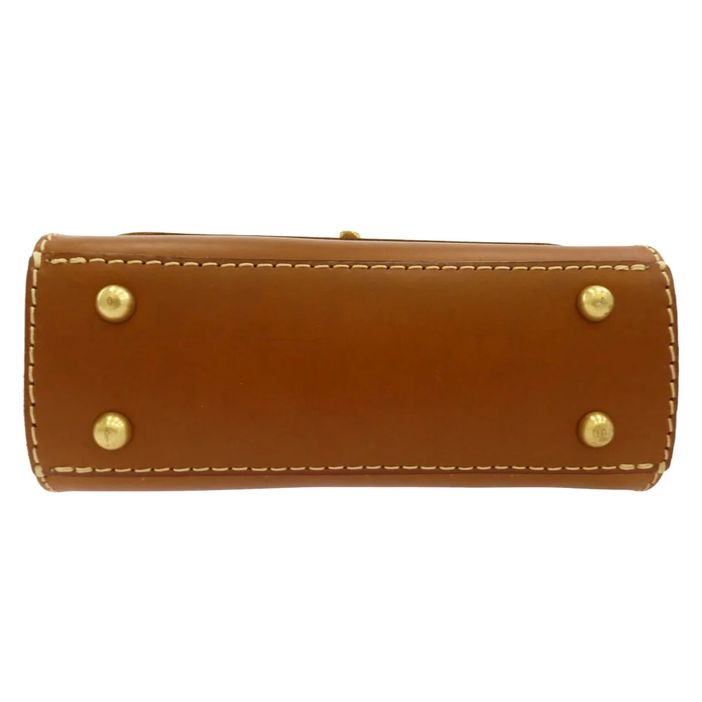 HERZ ヘルツ CT-2303 50周年記念 フィットバッグ 箱型 2WAY ハンドバッグ ショルダーバッグ ブラウン系【中古】 - Image 6