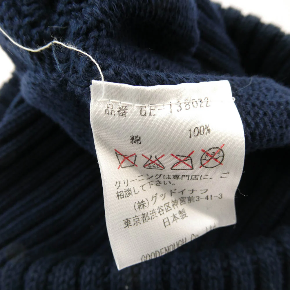 GOODENOUGH グッドイナフ GE-138022 RIBBING BEANIE リブ ビーニー ニットキャップ ネイビー系【中古】 - Image 3
