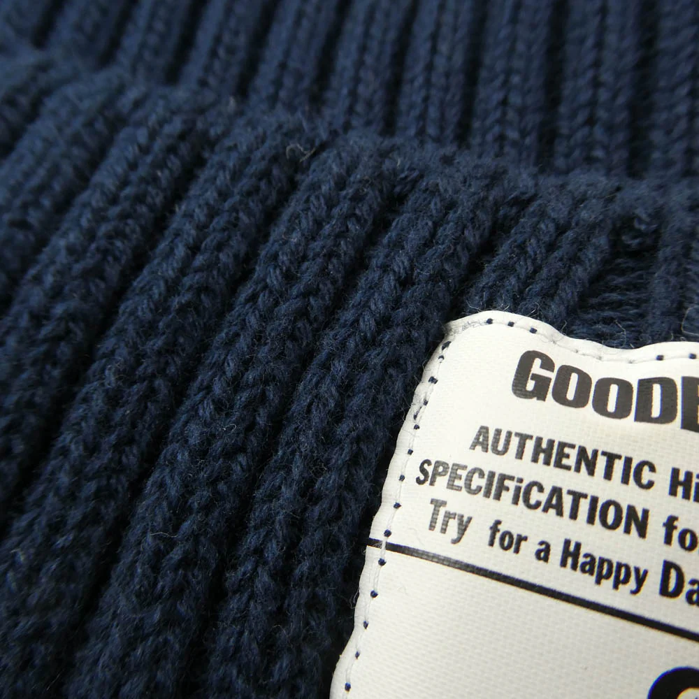 GOODENOUGH グッドイナフ GE-138022 RIBBING BEANIE リブ ビーニー ニットキャップ ネイビー系【中古】 - Image 4