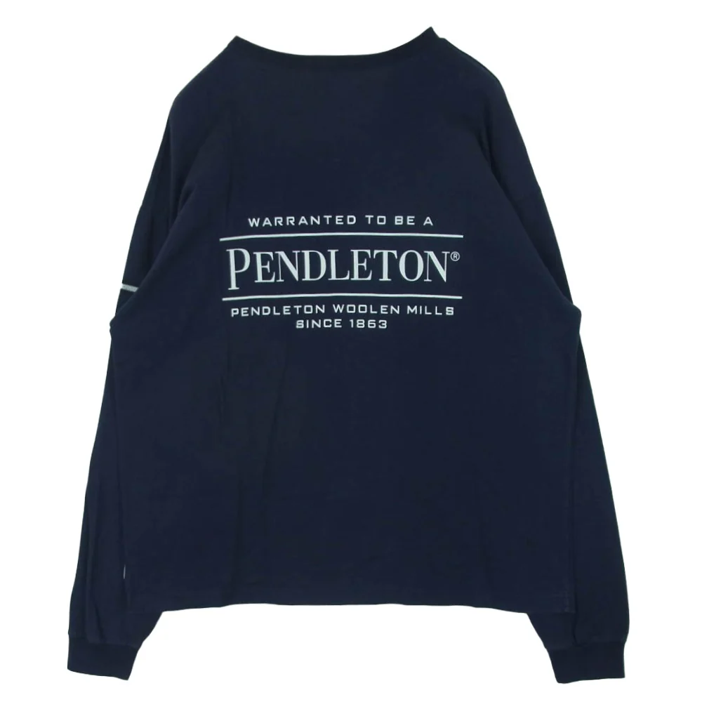 NEIGHBORHOOD ネイバーフッド 2221508N-CSM01S Pendleton LS Crewneck Pocket T-Shirt ペンドルトン クルーネック 長袖 Tシャツ ダークネイビー系 L【中古】 - Image 2