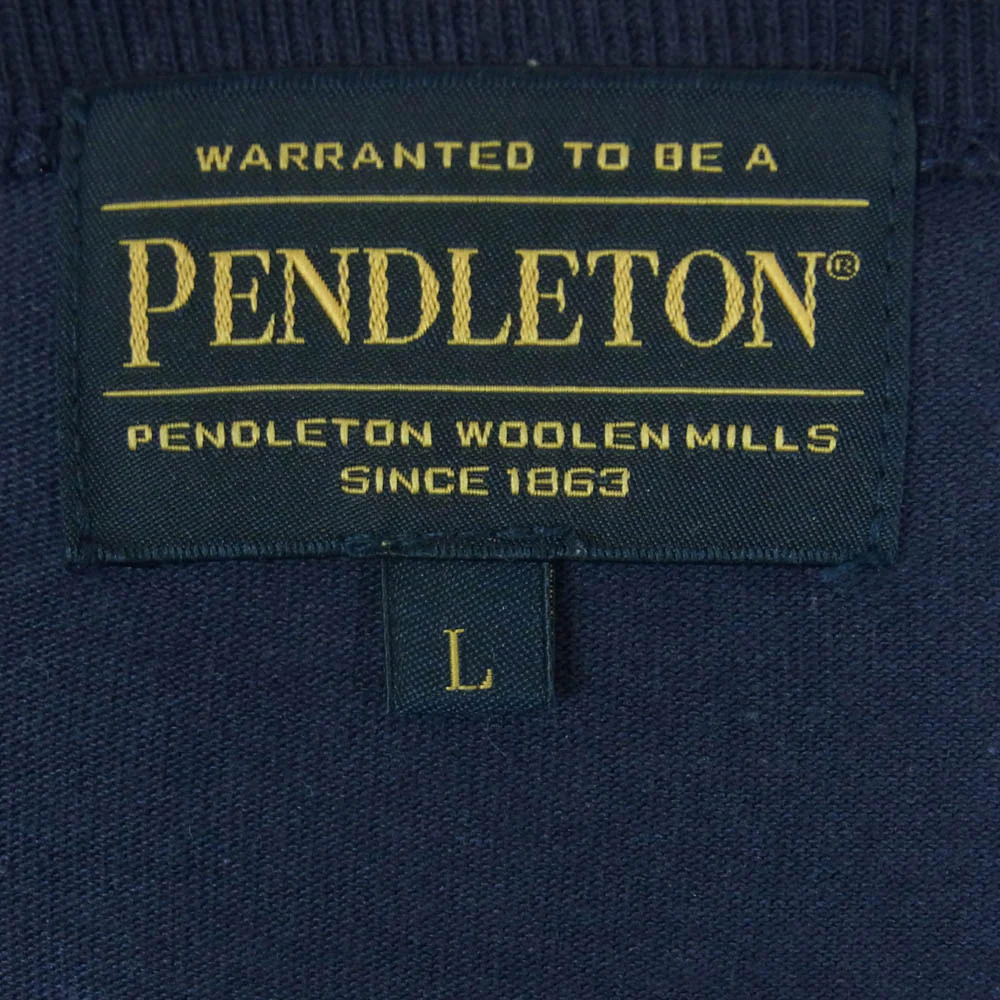 NEIGHBORHOOD ネイバーフッド 2221508N-CSM01S Pendleton LS Crewneck Pocket T-Shirt ペンドルトン クルーネック 長袖 Tシャツ ダークネイビー系 L【中古】 - Image 5