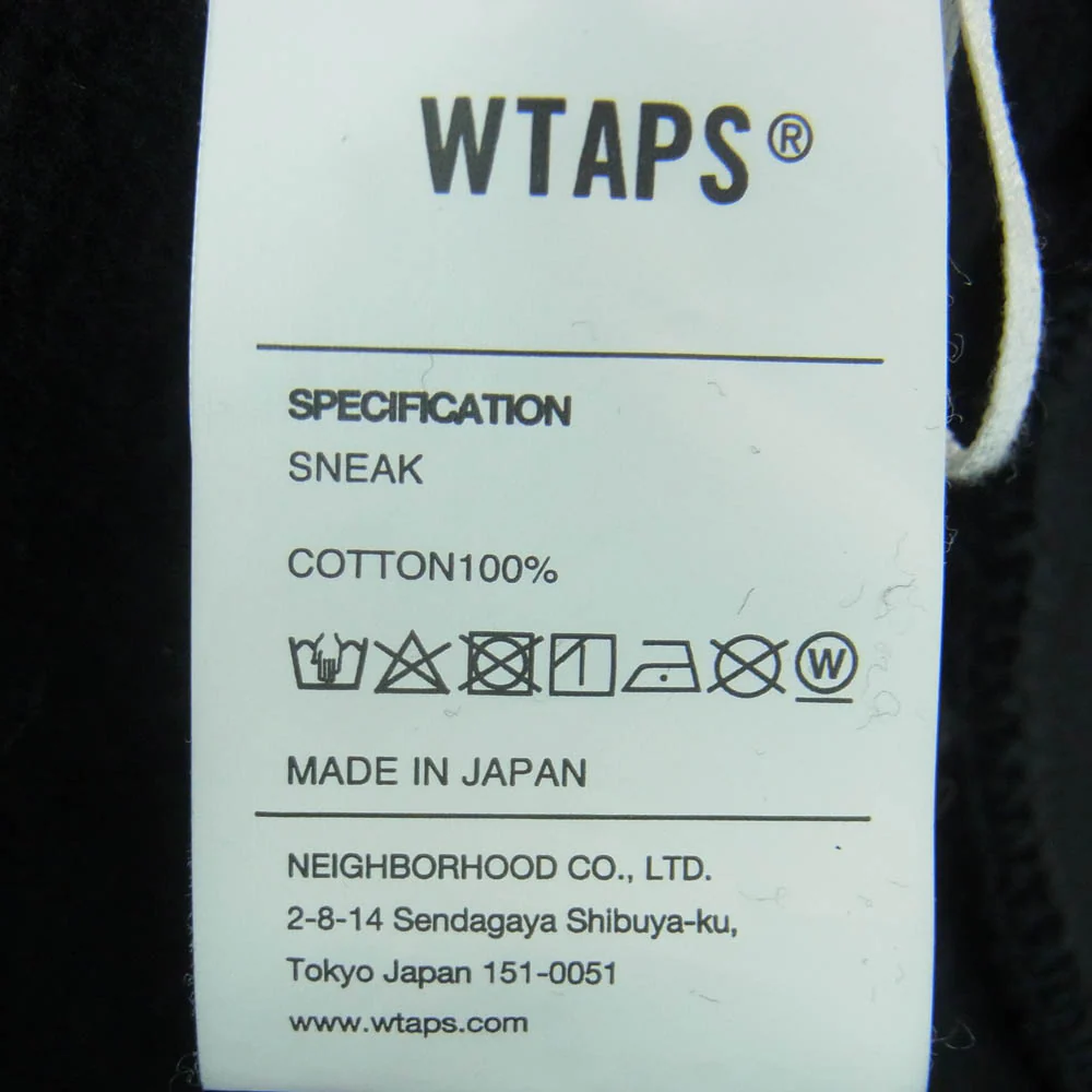 WTAPS ダブルタップス SNEAK COLLECTION VISUAL UPARMORED スニーク クルーネック スウェット ブラック系 04【中古】 - Image 6
