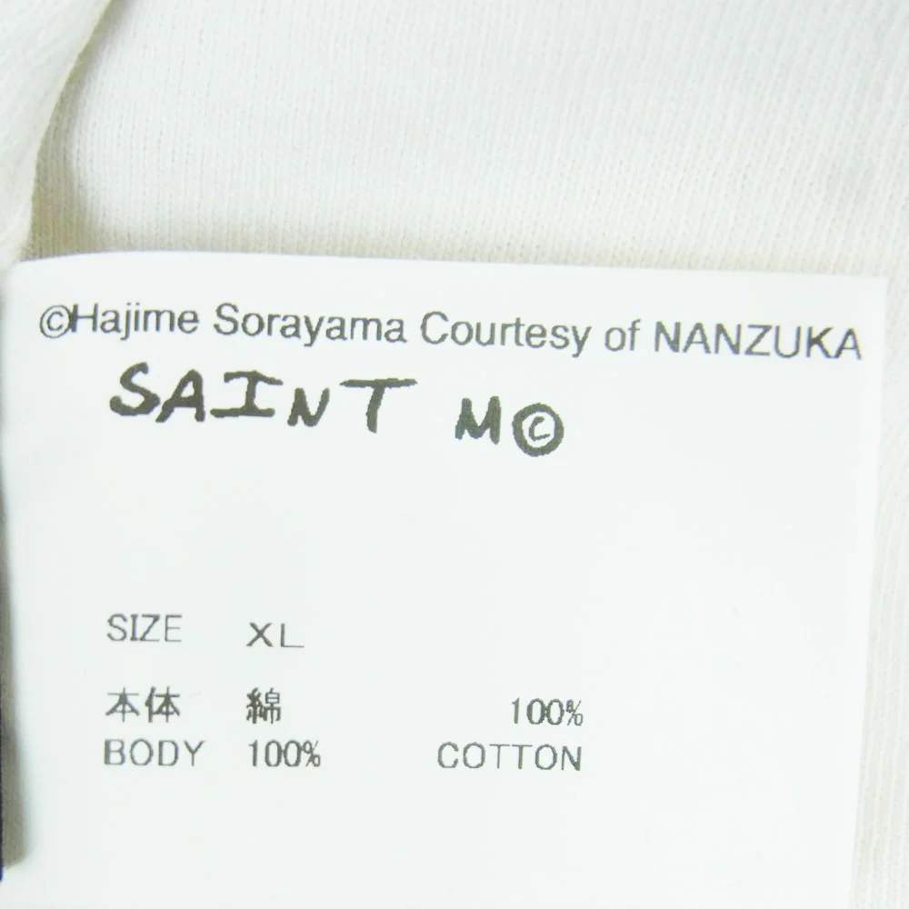 SAINT MICHAEL セントマイケル SM-HR1-0000-C79 SRYM_SS TEE/LOVERS 空山基 プリント 半袖 Tシャツ オフホワイト系 XL【中古】 - Image 5