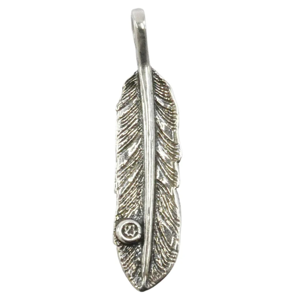 TRAVIS WALKER トラヴィスワーカー 販売証明書付属 feather pendant 18k thunder フェザー ペンダントトップ サンダー シルバー系 ゴールド系【中古】 - Image 2