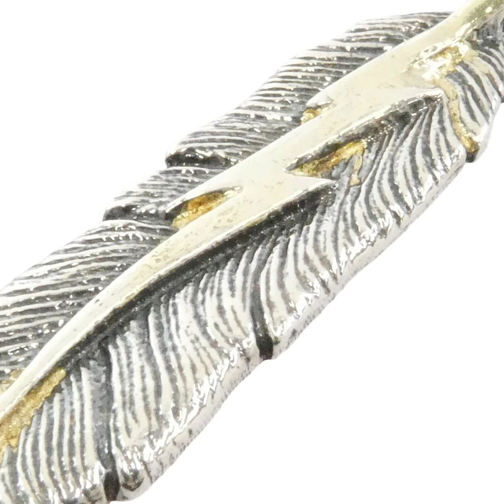TRAVIS WALKER トラヴィスワーカー 販売証明書付属 feather pendant 18k thunder フェザー ペンダントトップ サンダー シルバー系 ゴールド系【中古】 - Image 5