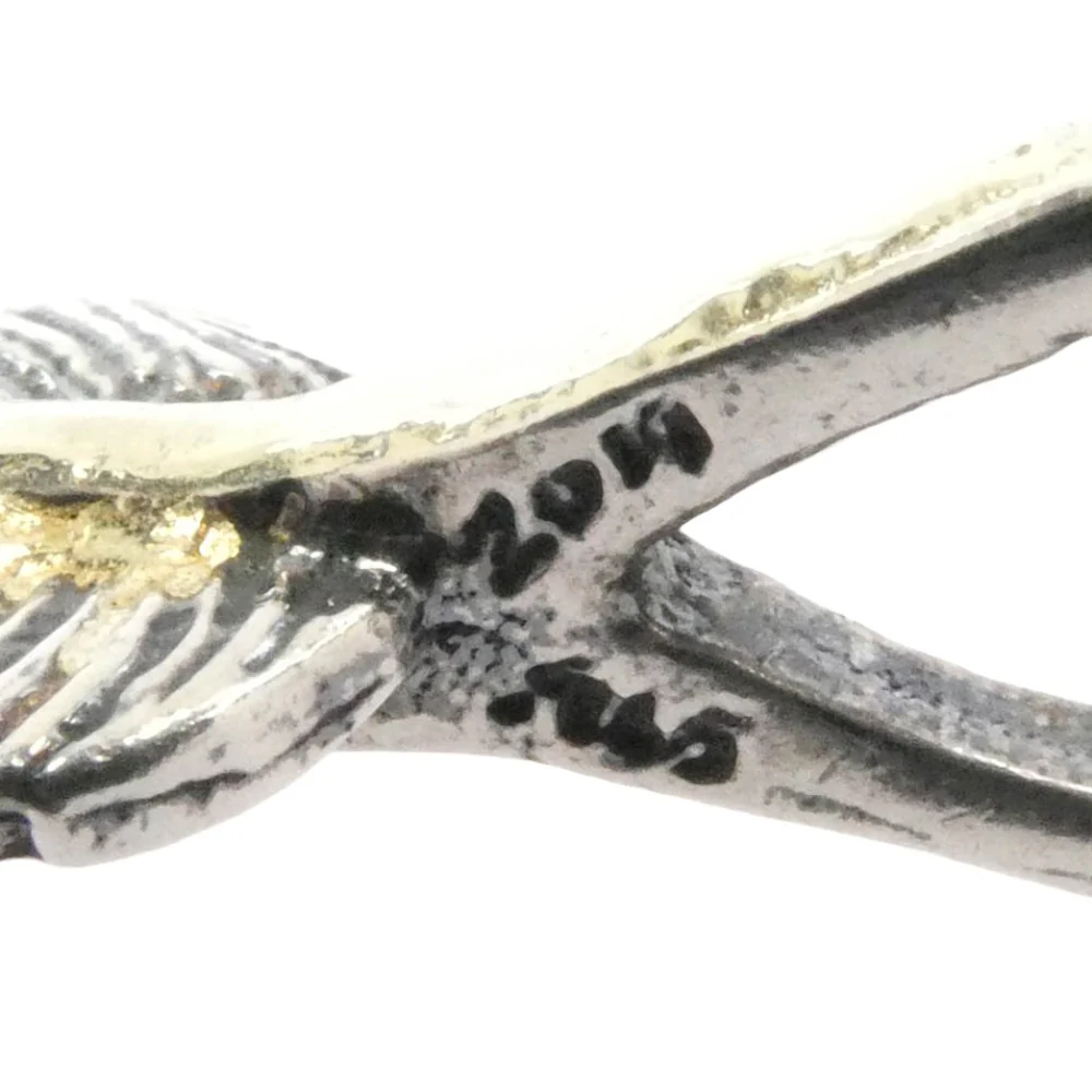 TRAVIS WALKER トラヴィスワーカー 販売証明書付属 feather pendant 18k thunder フェザー ペンダントトップ サンダー シルバー系 ゴールド系【中古】 - Image 7