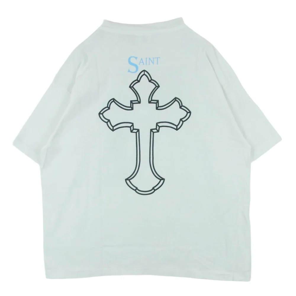 SAINT MICHAEL セントマイケル 25SS SM-HR3-0000-C15 2PAC 2PC_SS TEE 半袖 Tシャツ オフホワイト系 XL【美品】【中古】 - Image 2