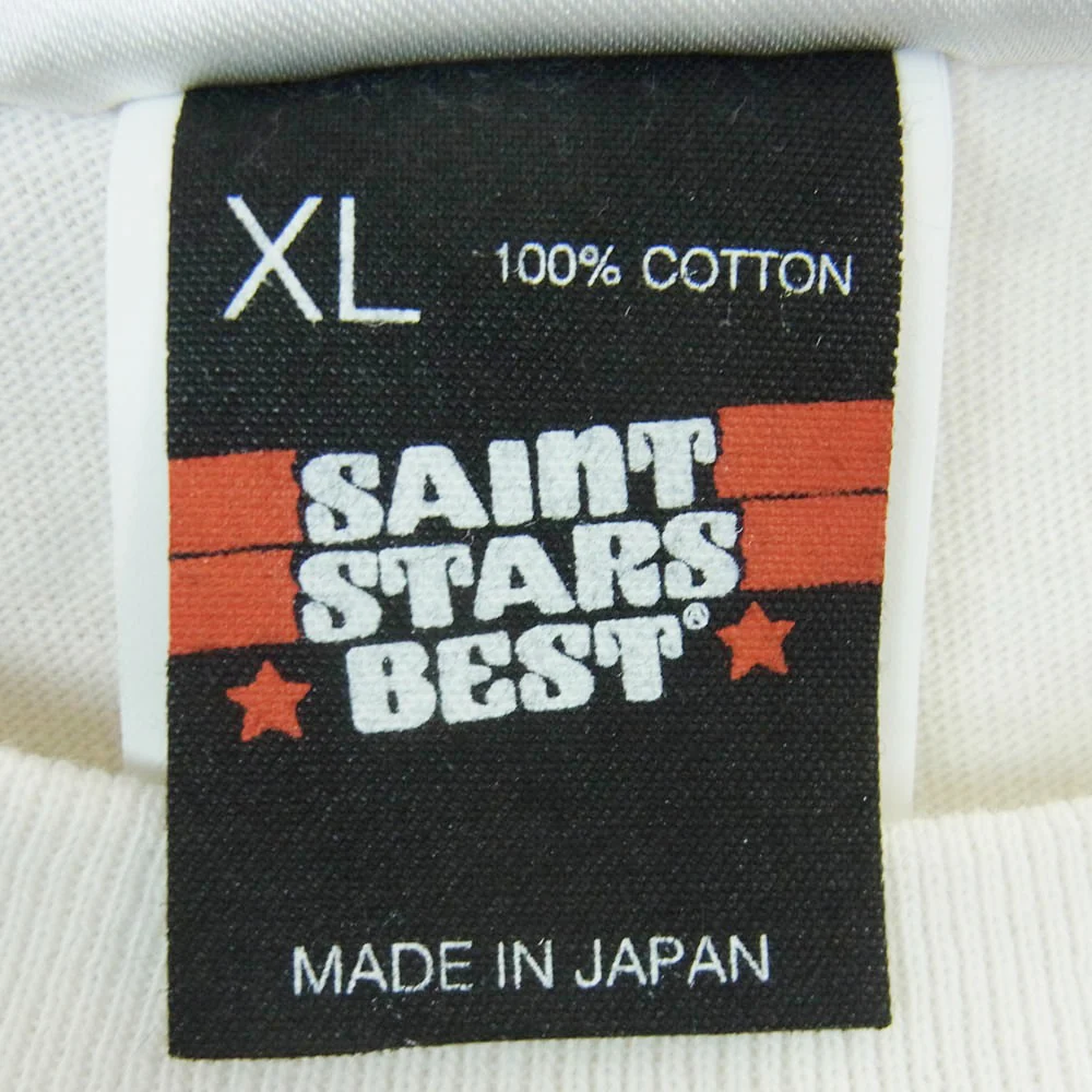 SAINT MICHAEL セントマイケル 25SS SM-HR3-0000-C15 2PAC 2PC_SS TEE 半袖 Tシャツ オフホワイト系 XL【美品】【中古】 - Image 5