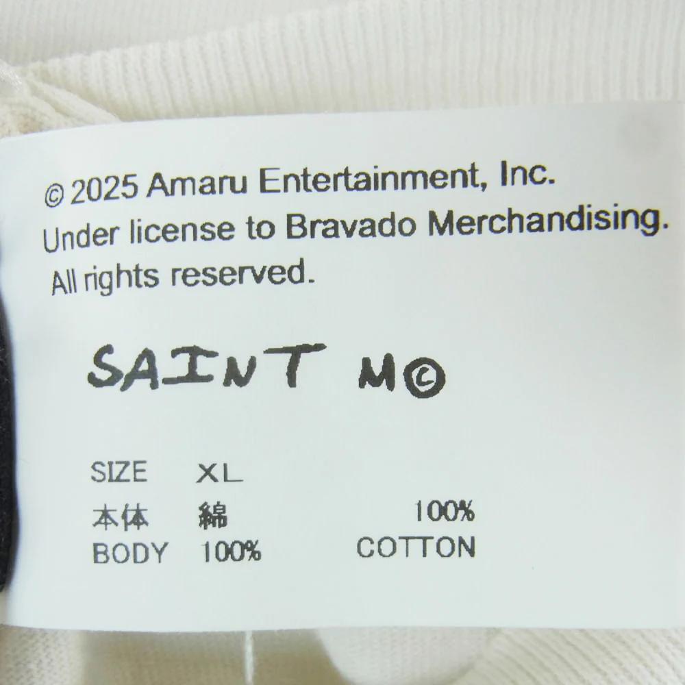 SAINT MICHAEL セントマイケル 25SS SM-HR3-0000-C15 2PAC 2PC_SS TEE 半袖 Tシャツ オフホワイト系 XL【美品】【中古】 - Image 6