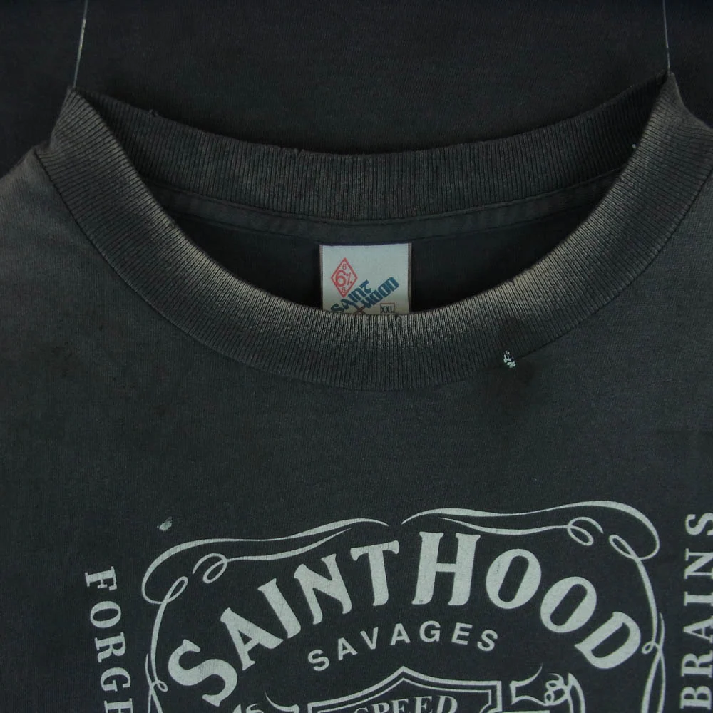 SAINT MICHAEL セントマイケル 25SS SM-HR3-0000-C70 NEIGHBORHOOD S/S TEE ネイバーフッド クルーネック 半袖 Tシャツ カットソー ダークグレー系 XXL【中古】 - Image 3