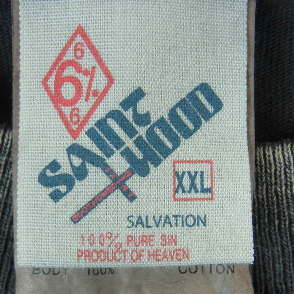 SAINT MICHAEL セントマイケル 25SS SM-HR3-0000-C70 NEIGHBORHOOD S/S TEE ネイバーフッド クルーネック 半袖 Tシャツ カットソー ダークグレー系 XXL【中古】 - Image 4