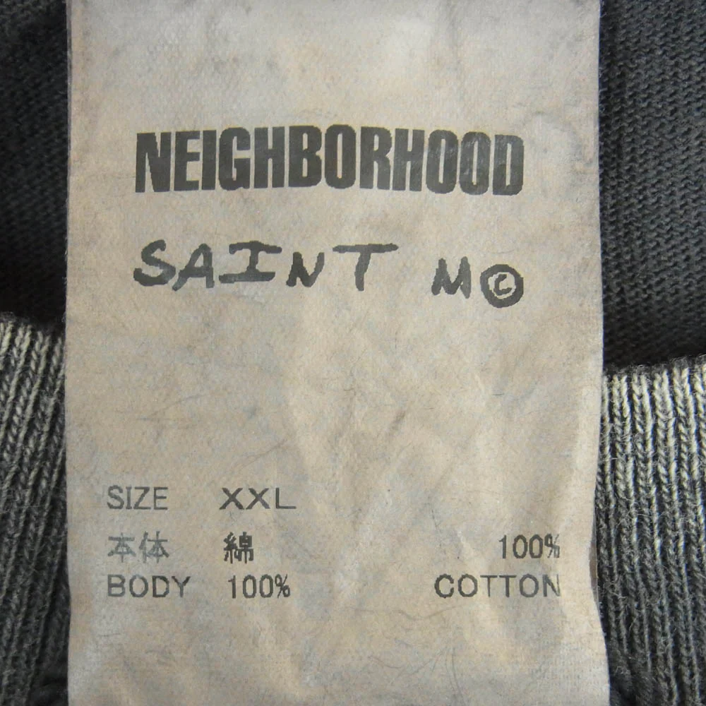 SAINT MICHAEL セントマイケル 25SS SM-HR3-0000-C70 NEIGHBORHOOD S/S TEE ネイバーフッド クルーネック 半袖 Tシャツ カットソー ダークグレー系 XXL【中古】 - Image 5