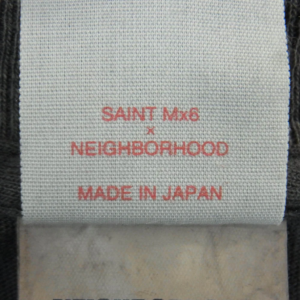 SAINT MICHAEL セントマイケル 25SS SM-HR3-0000-C70 NEIGHBORHOOD S/S TEE ネイバーフッド クルーネック 半袖 Tシャツ カットソー ダークグレー系 XXL【中古】 - Image 6