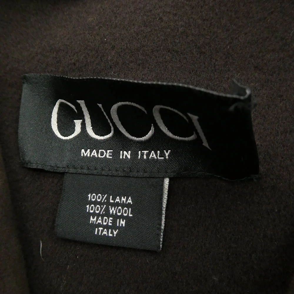 GUCCI グッチ 239-1110-7513 シープスキン スエード レザー ロングコート ジャケット ブラウン系 44【中古】 - Image 6