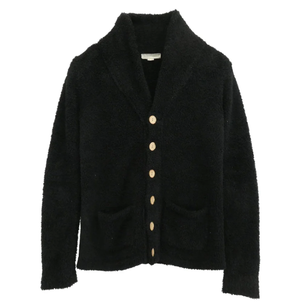 Ron Herman ロンハーマン C454 BAREFOOT DREAMS ベアフットドリームズ bamboo chic knit ショールカラー ニット カーディガン ブラック系 M【中古】