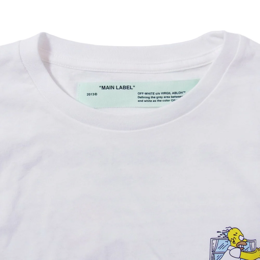 OFF-WHITE オフホワイト OMAA036S19185036 The Simpsons シンプソンズ プリント 半袖 Tシャツ カットソー ホワイト系 S【中古】 - Image 3