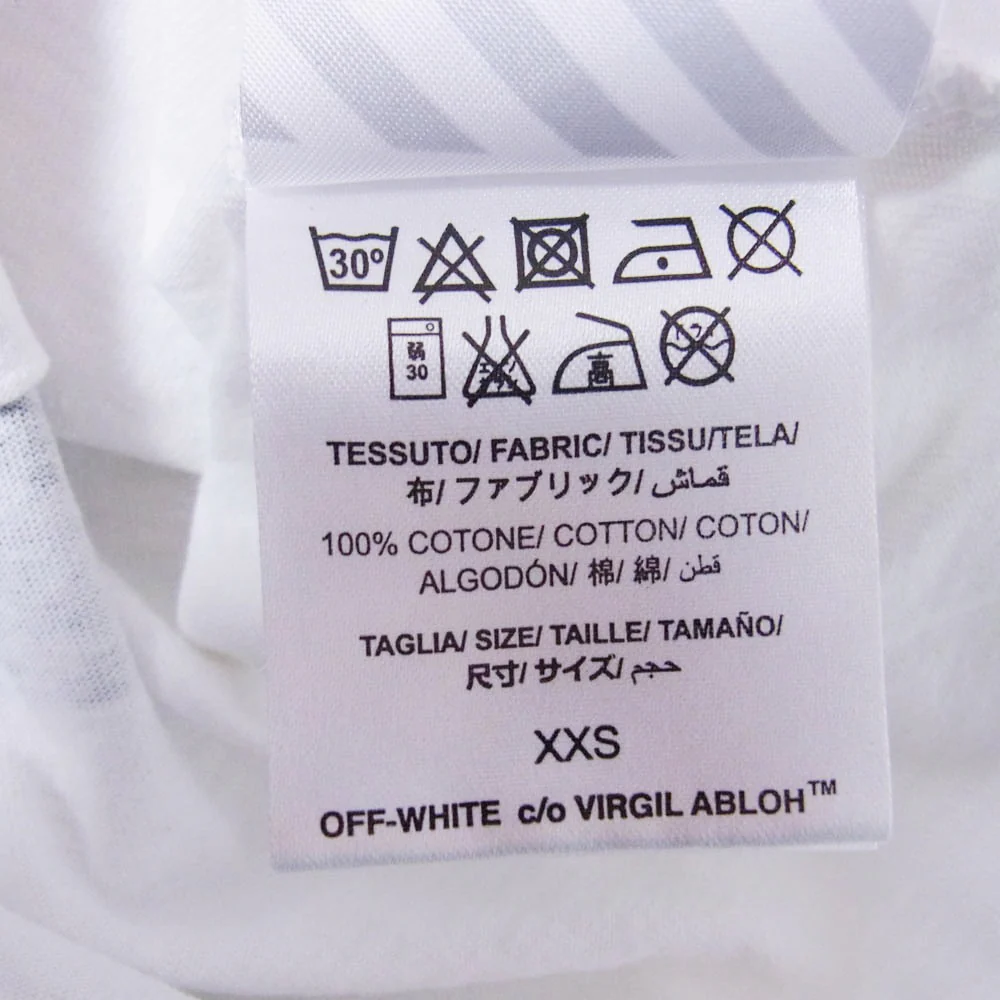 OFF-WHITE オフホワイト Darlin ダーリン クロスドアロー プリント 半袖 Tシャツ カットソー ホワイト系 XXS【美品】【中古】 - Image 4