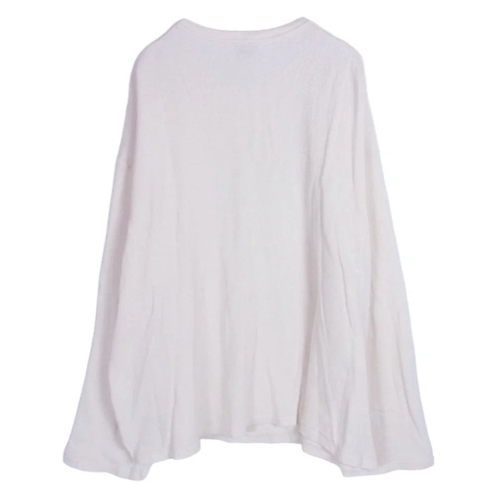 ANCELLM アンセルム ANC-CT99 WAFFLE CREW NECK LS T-SHIRT ワッフル クルーネック 長袖 カットソー Tシャツ オフホワイト系 2【中古】 - Image 2