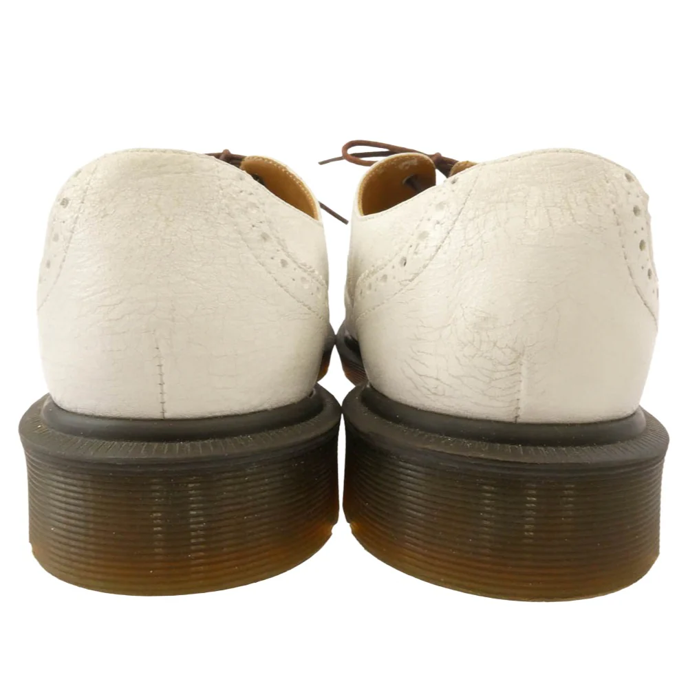 COMME des GARCONS HOMME DEUX コムデギャルソンオムドゥ 25356 英国製 ウィングチップ メダリオン レザー シューズ ホワイト系 US9【中古】 - Image 3