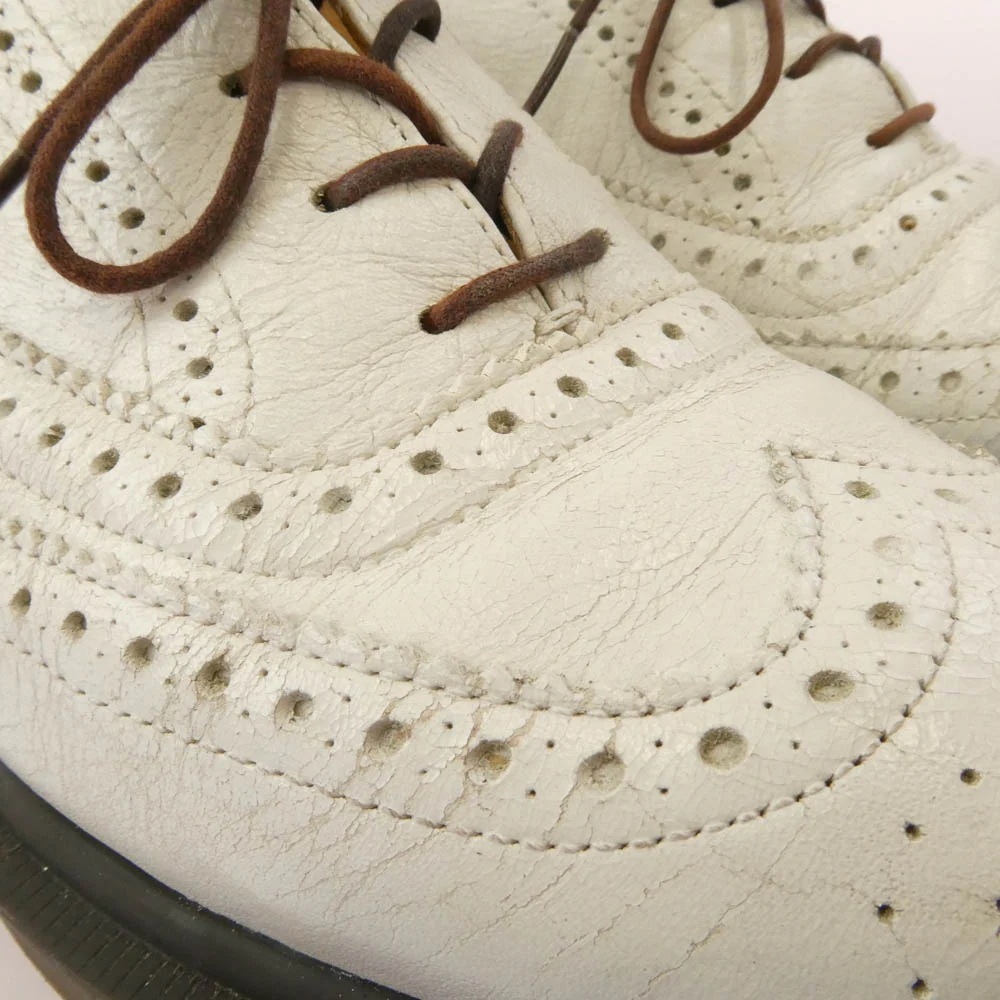 COMME des GARCONS HOMME DEUX コムデギャルソンオムドゥ 25356 英国製 ウィングチップ メダリオン レザー シューズ ホワイト系 US9【中古】 - Image 8