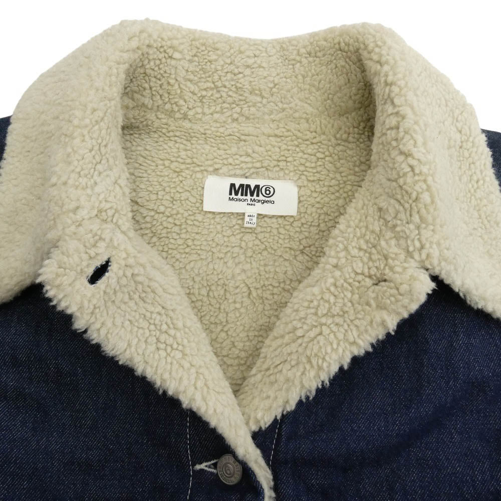 MAISON MARGIELA メゾンマルジェラ 18AW S52AM0078 S30640 OVER SIZE DENIM JK オーバーサイズ ボア デニムジャケット インディゴブルー系 46【中古】 - Image 3
