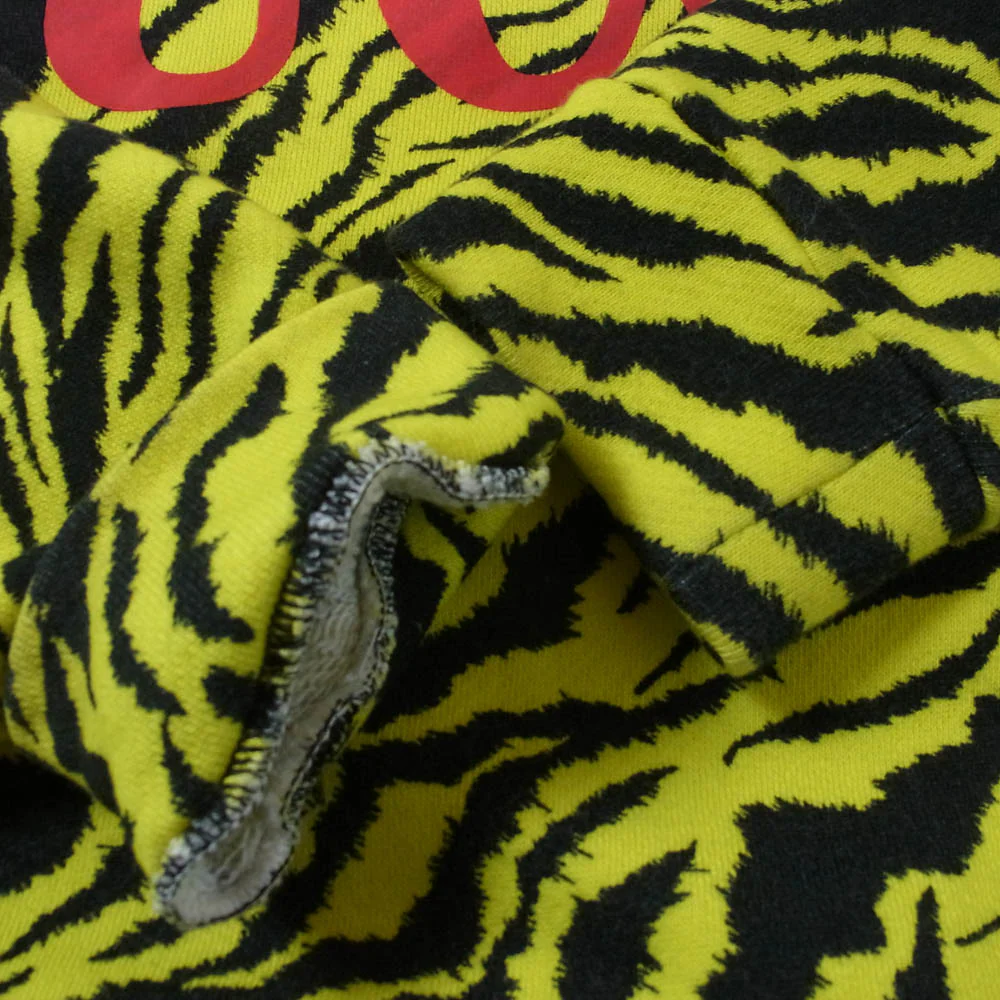 GUCCI グッチ 469250 XJAR6 Logo Sweatshirt ロゴプリント アニマル総柄 クルーネック スウェット トレーナー イエロー系 XS【中古】 - Image 5