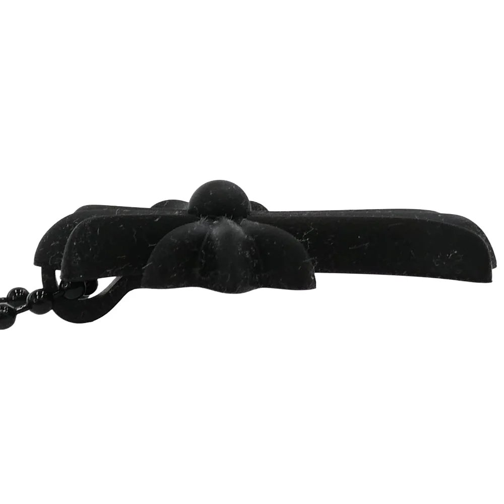 CHROME HEARTS クロムハーツ（原本無） RUBBER CH CRS SML ラバー スモール CH クロス シリコン ネックレス ブラック ブラック系【中古】 - Image 4
