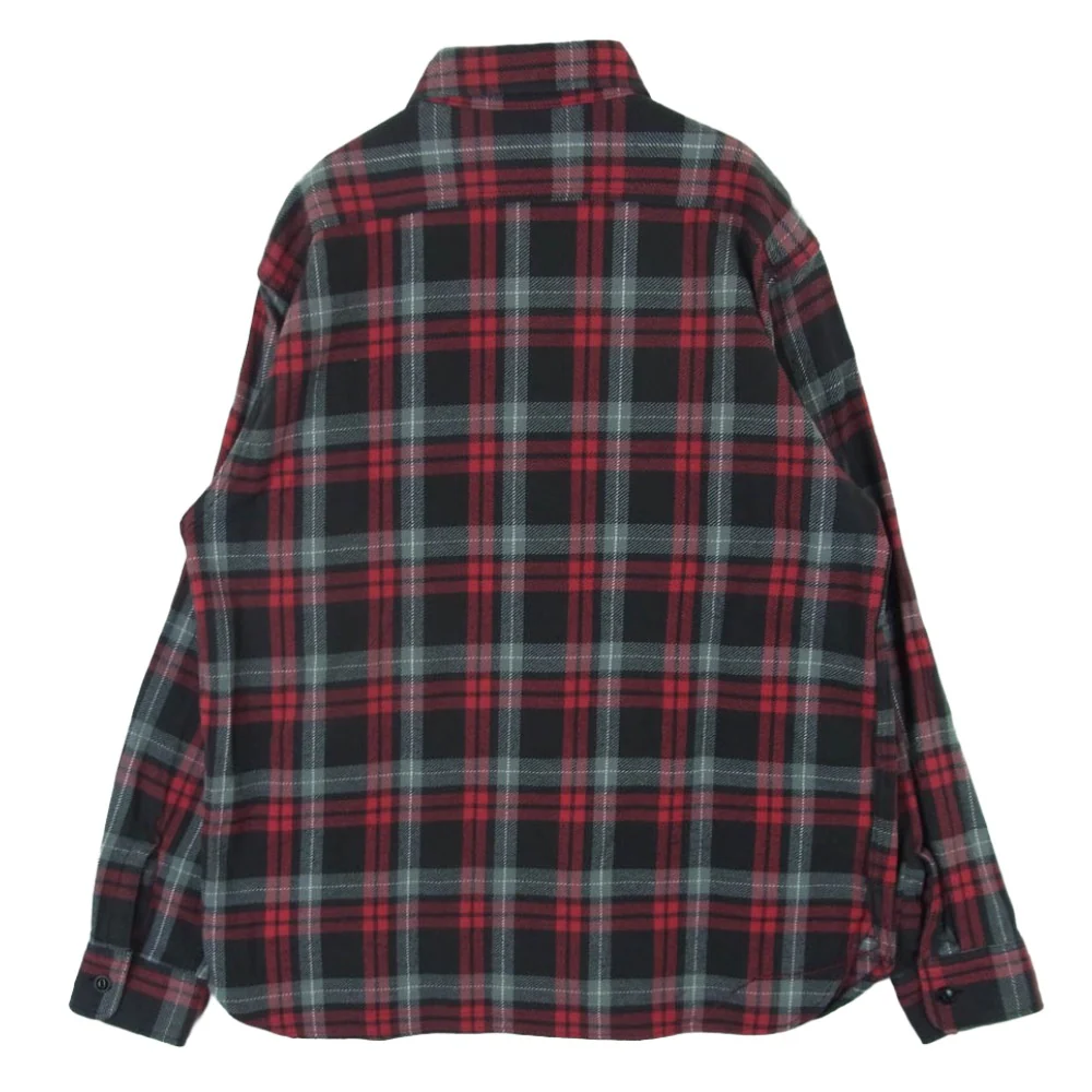 SUGAR CANE シュガーケーン SC28960 TWILL CHECK WORK SHIRT ツイル チェック ワーク 長袖 シャツ ブラック系 レッド系 M 15 - 15.5【中古】 - Image 2