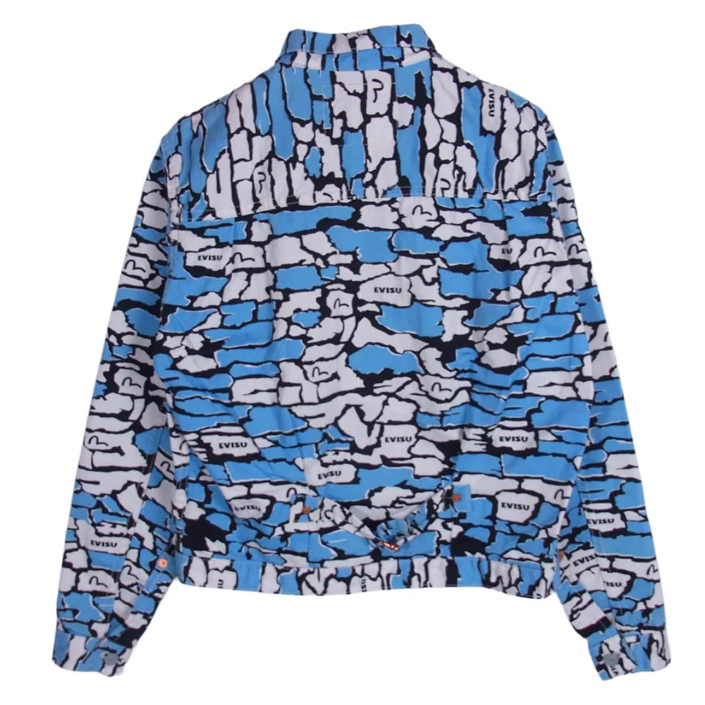 EVISU エヴィス 総柄 1st Type ジャケット ライトブルー系 40【中古】 - Image 2